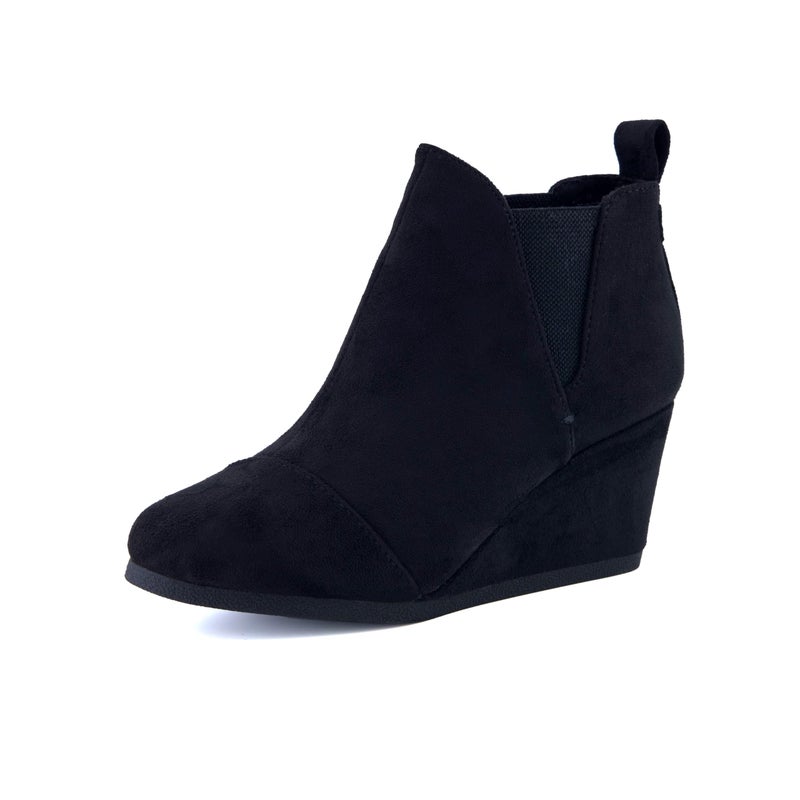 Dune London Dunes Women's Zoey Wedge Bootie +Wide Width Available, Black, 6.5 - Image 1